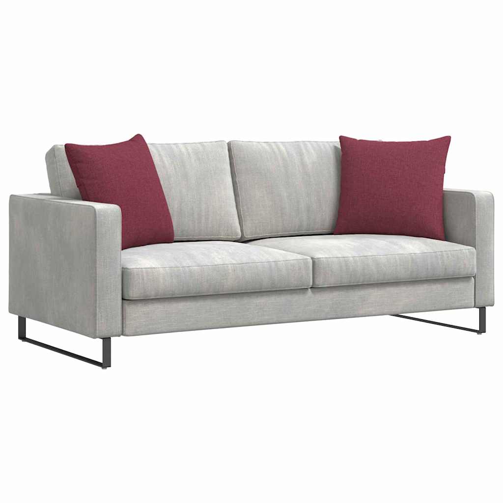 Vidaxl sofa kussens 2 st stof wijnrood 50 x 50 cm