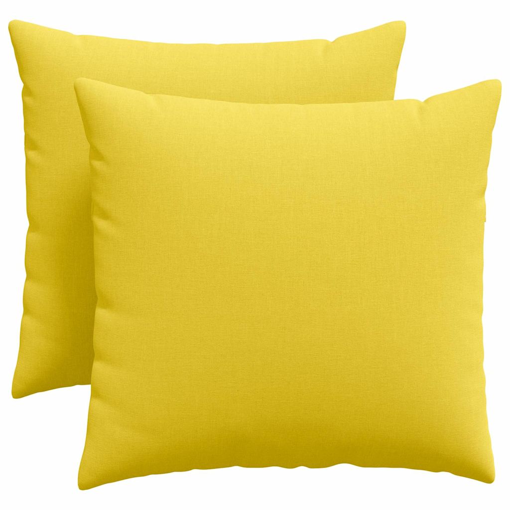 Vidaxl sofa kussens 2 pcs lichtgeel 50 x 50 cm stof