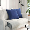 Vidaxl sofa kussens 2 stuks politieblauw 50 x 50 cm cordstof