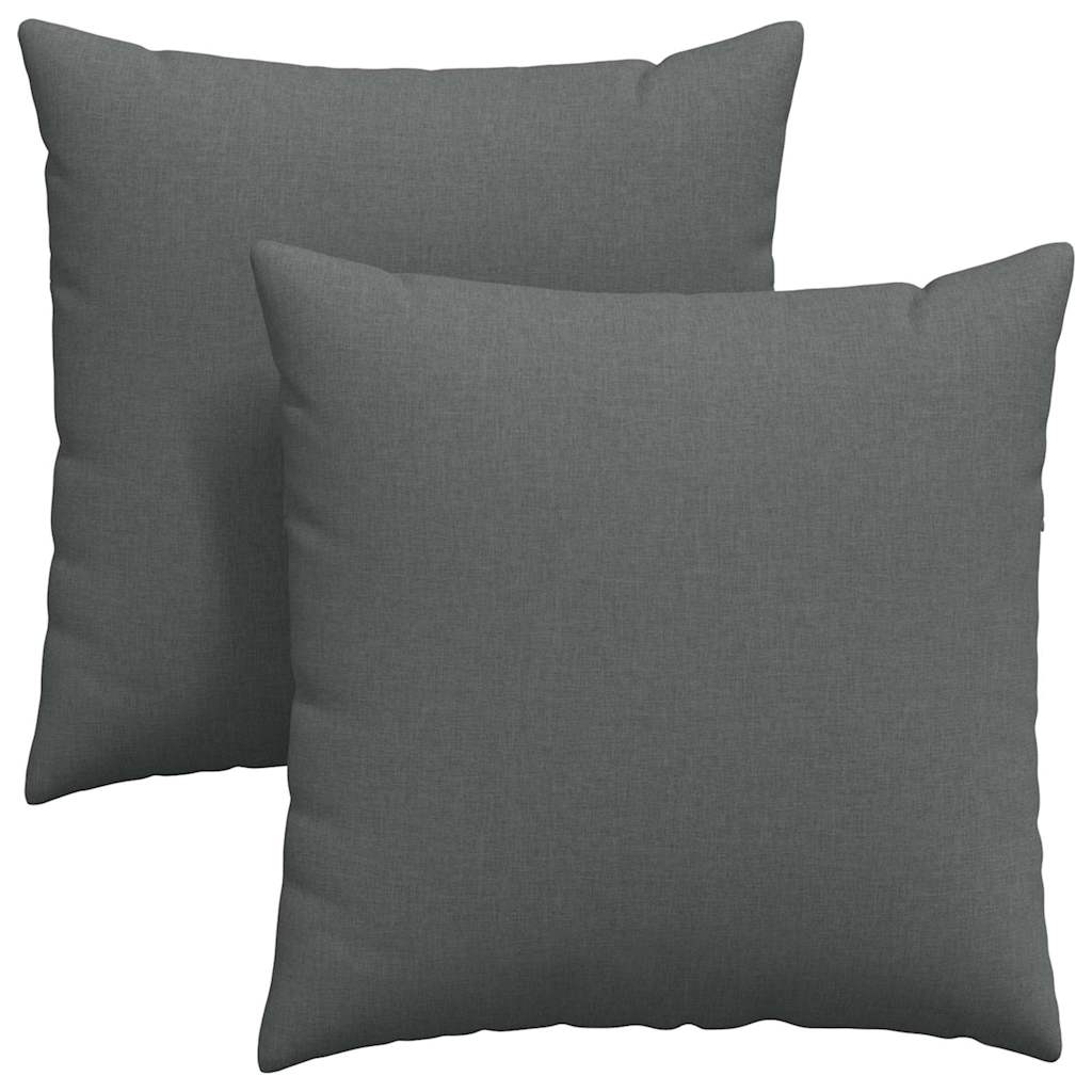 Vidaxl sofa kussens 2 st stof donkergrijs 80 x 80 cm