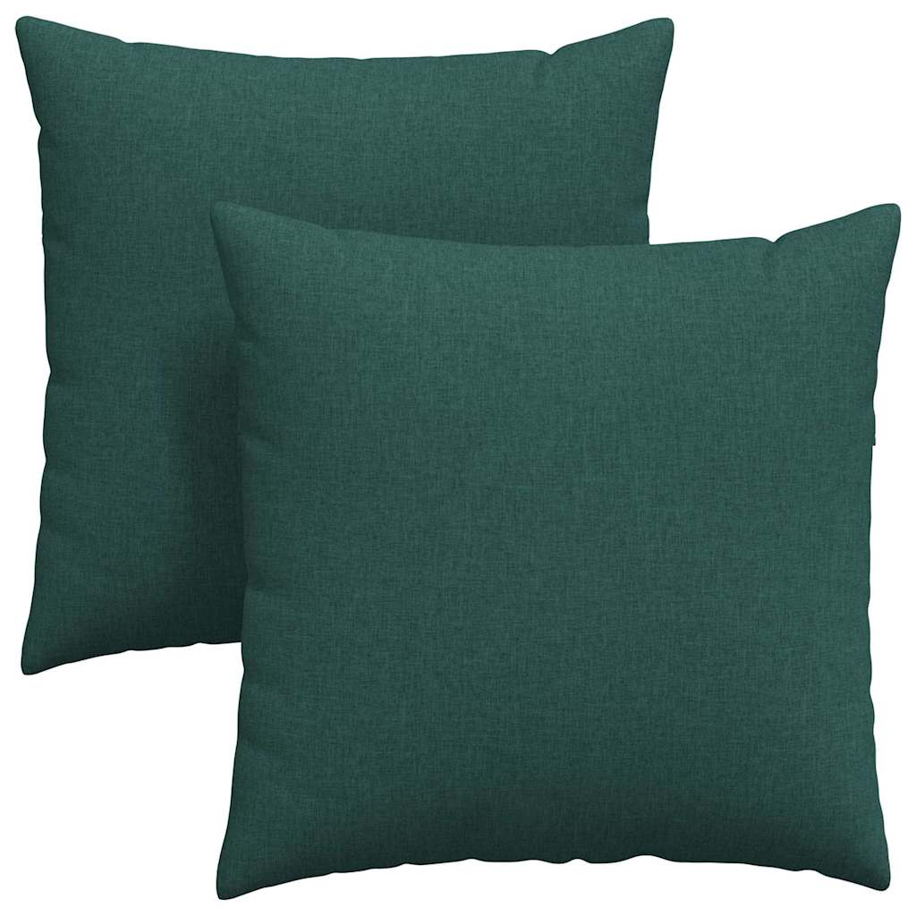 Vidaxl sofa kussens 2 st stof donkergroen 80 x 80 cm