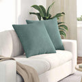 Vidaxl sofa kussens 2 stuks zeegroen 80 x 80 cm cordstof
