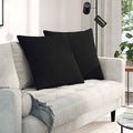 Vidaxl sofa kussens 2 stuks zwart 80 x 80 cm stof
