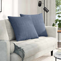 Vidaxl sofa kussens 2 stuks blauw 80 x 80 cm cordstof