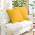 Vidaxl sofa kussens 2 stuks lichtgeel 80 x 80 cm cordstof