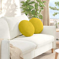 Vidaxl zitkussens 2 st fluweel geel dia. 40 x 13 cm