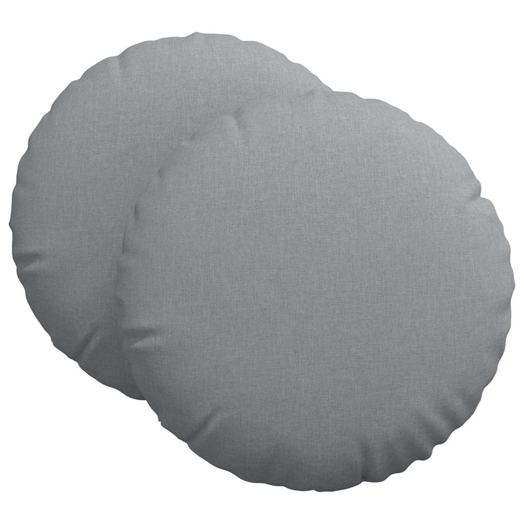 Vidaxl zitkussens 2 st stof lichtgrijs ø60 x 21 cm