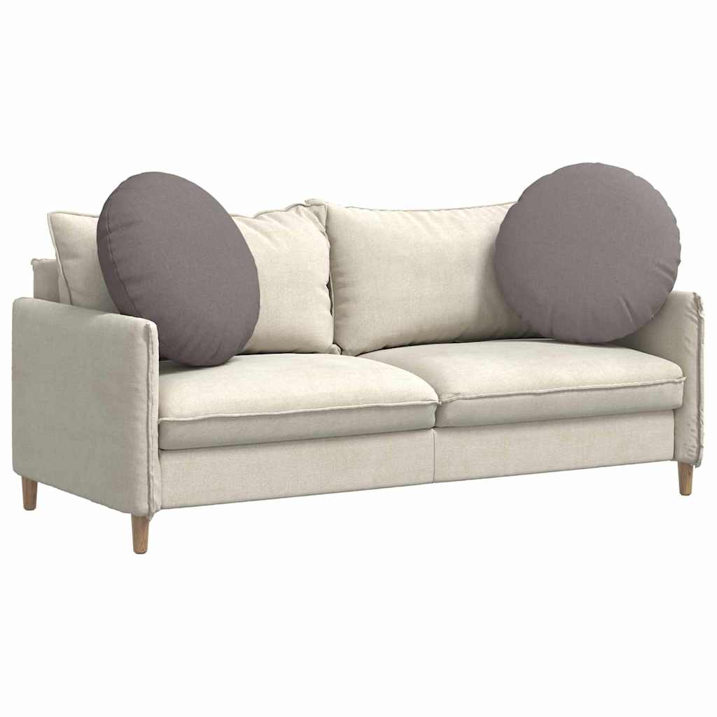 Vidaxl zitkussens 2 st stof taupe ø60 x 21 cm