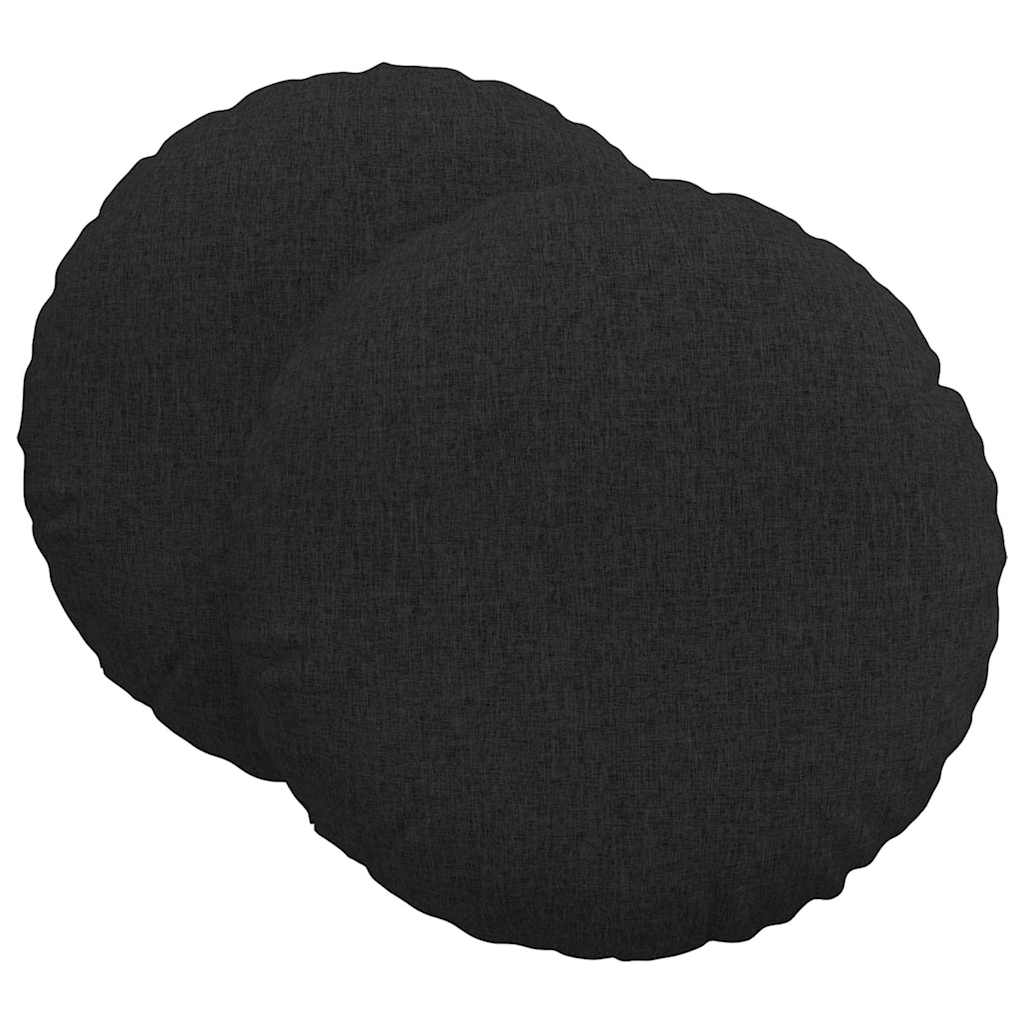 Vidaxl zitkussens 2 pcs zwart ø80 x 29 cm stof