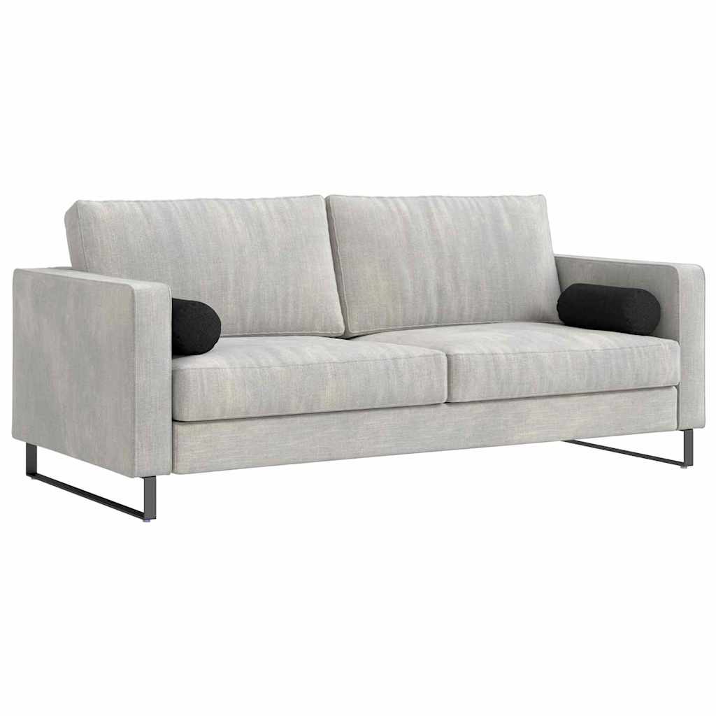 Vidaxl bolster kussens 2 st stof zwart ø 15 x 40 cm