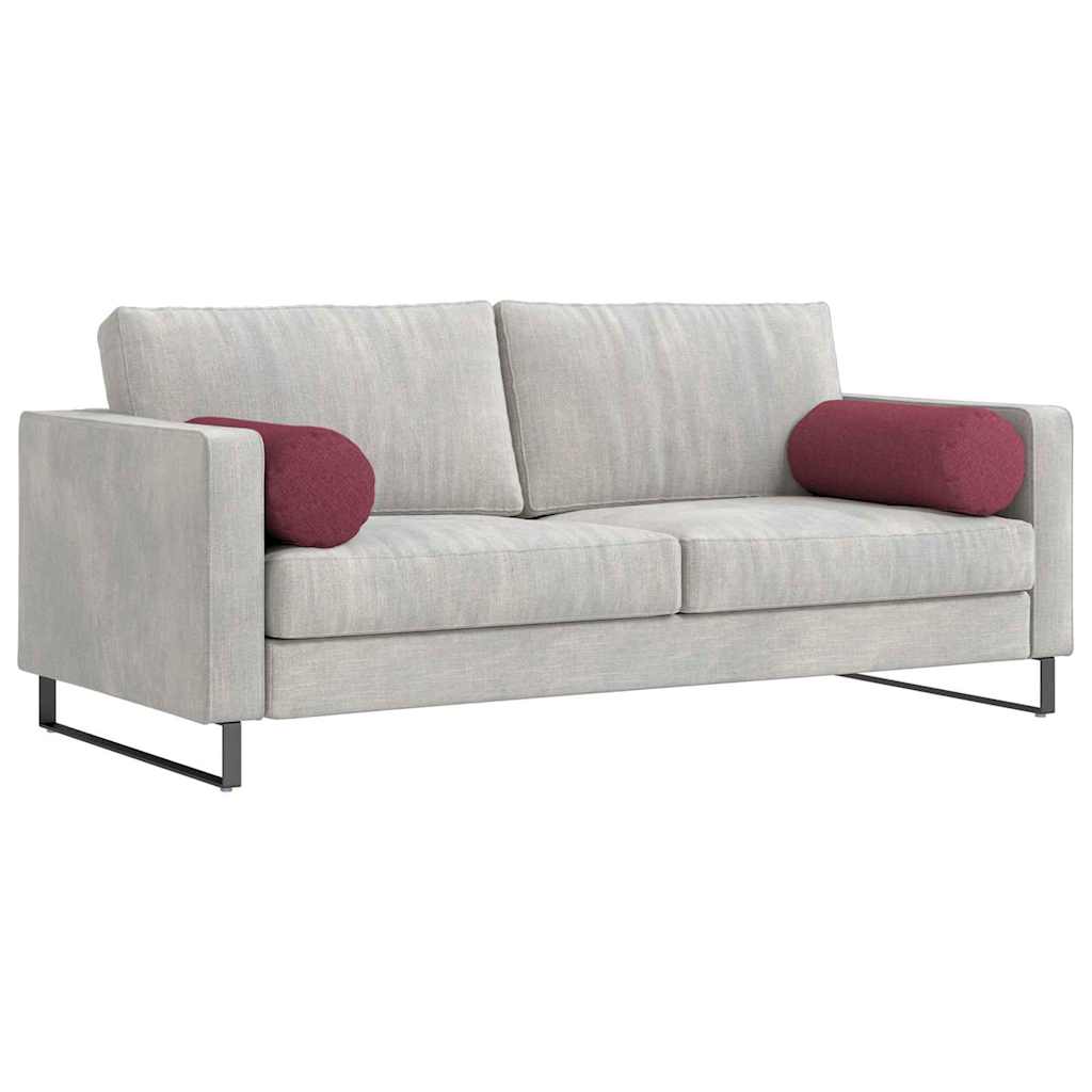 Vidaxl bolster kussens 2 st stof wijnrood ø 25 x 70 cm