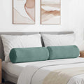 Vidaxl bolster kussens 2 stuks zeegroen ø 25 x 70 cm cordstof