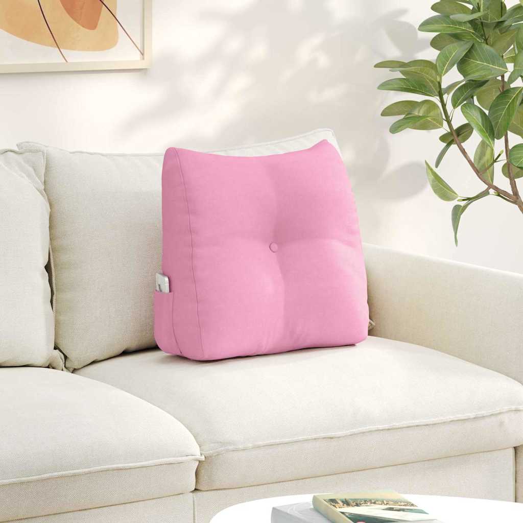 Vidaxl rugkussen roze 45 x 50 x 24 cm stof