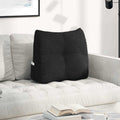 Vidaxl rugkussen zwart 60 x 24 x 50 cm stof