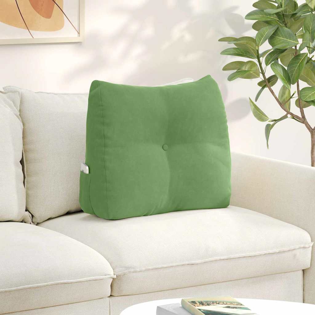 Vidaxl rugkussen lichtgroen 60 x 50 x 24 cm fluweel