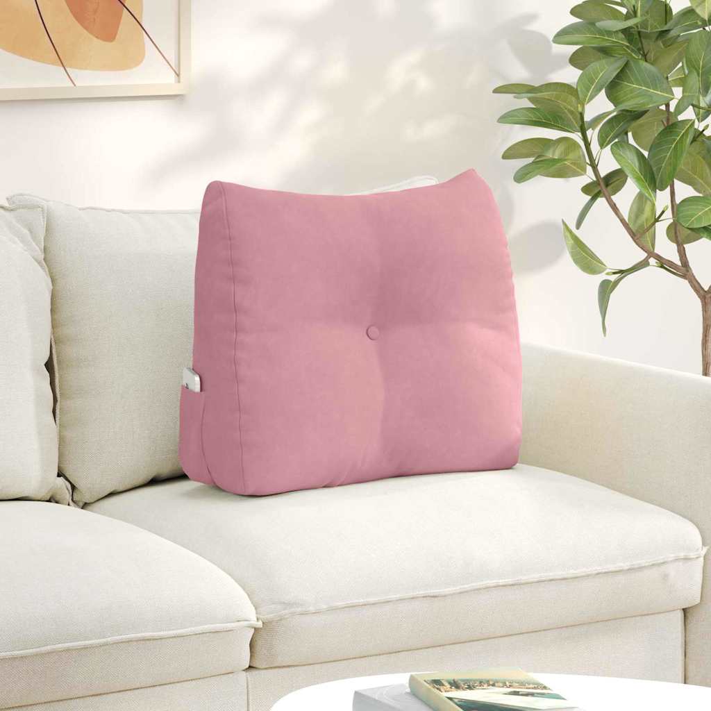 Vidaxl rugkussen roze 60 x 50 x 24 cm fluweel