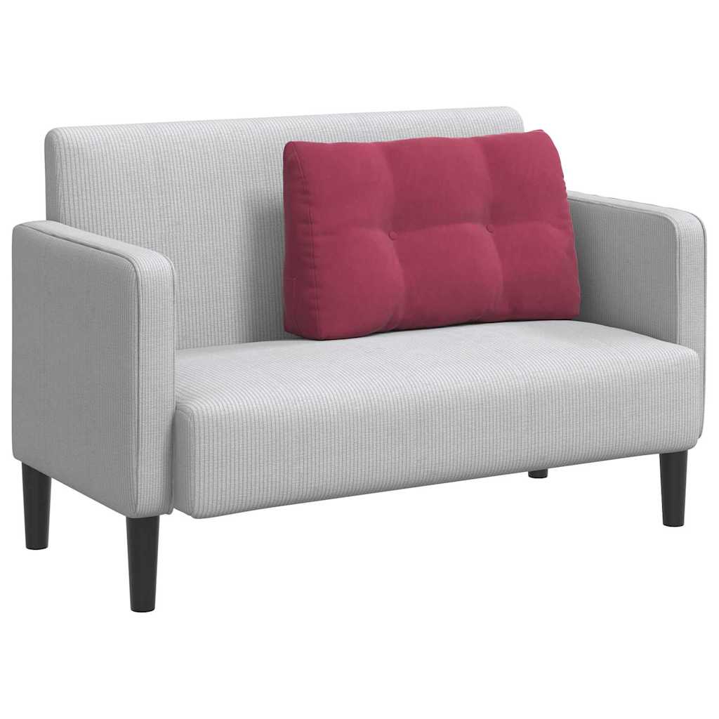 Vidaxl rugkussen wijnrood 80 x 50 x 24 cm fluweel