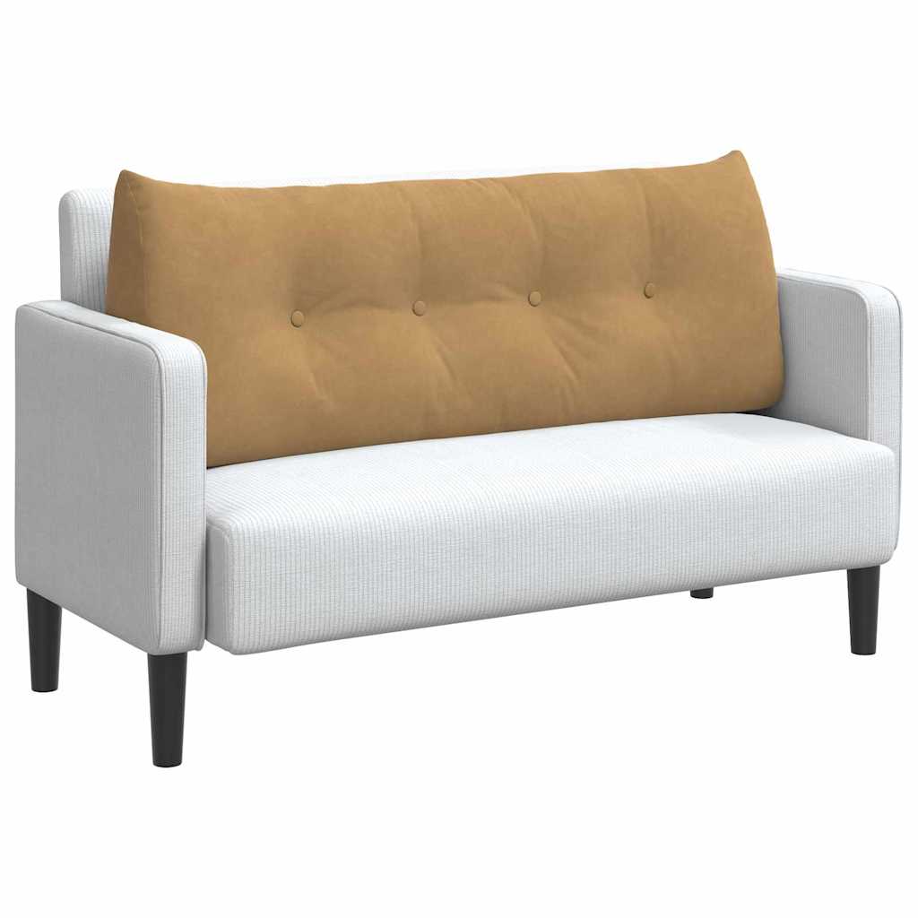 Vidaxl rugkussen bruin 120 x 50 x 24 cm fluweel