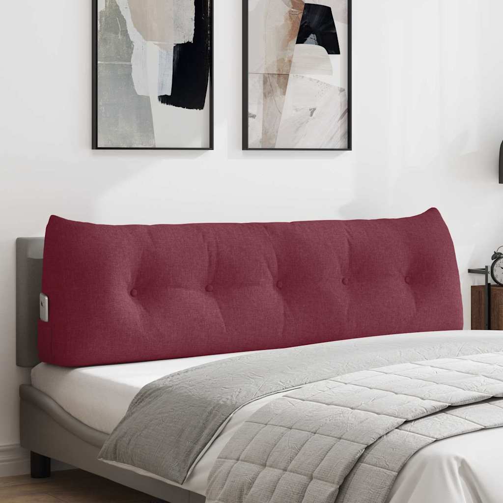Vidaxl rugkussen wijnrood 160 x 50 x 24 cm stof