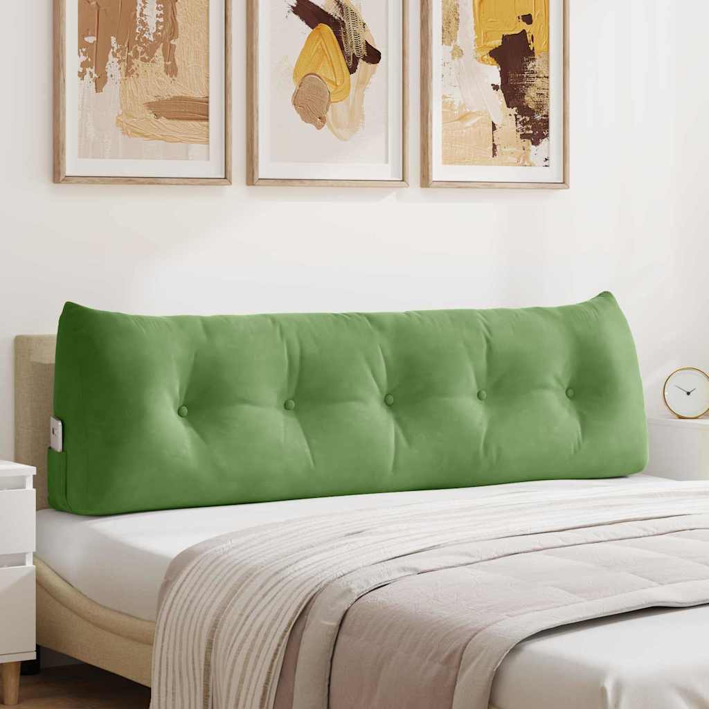 Vidaxl rugkussen lichtgroen 160 x 50 x 24 cm fluweel