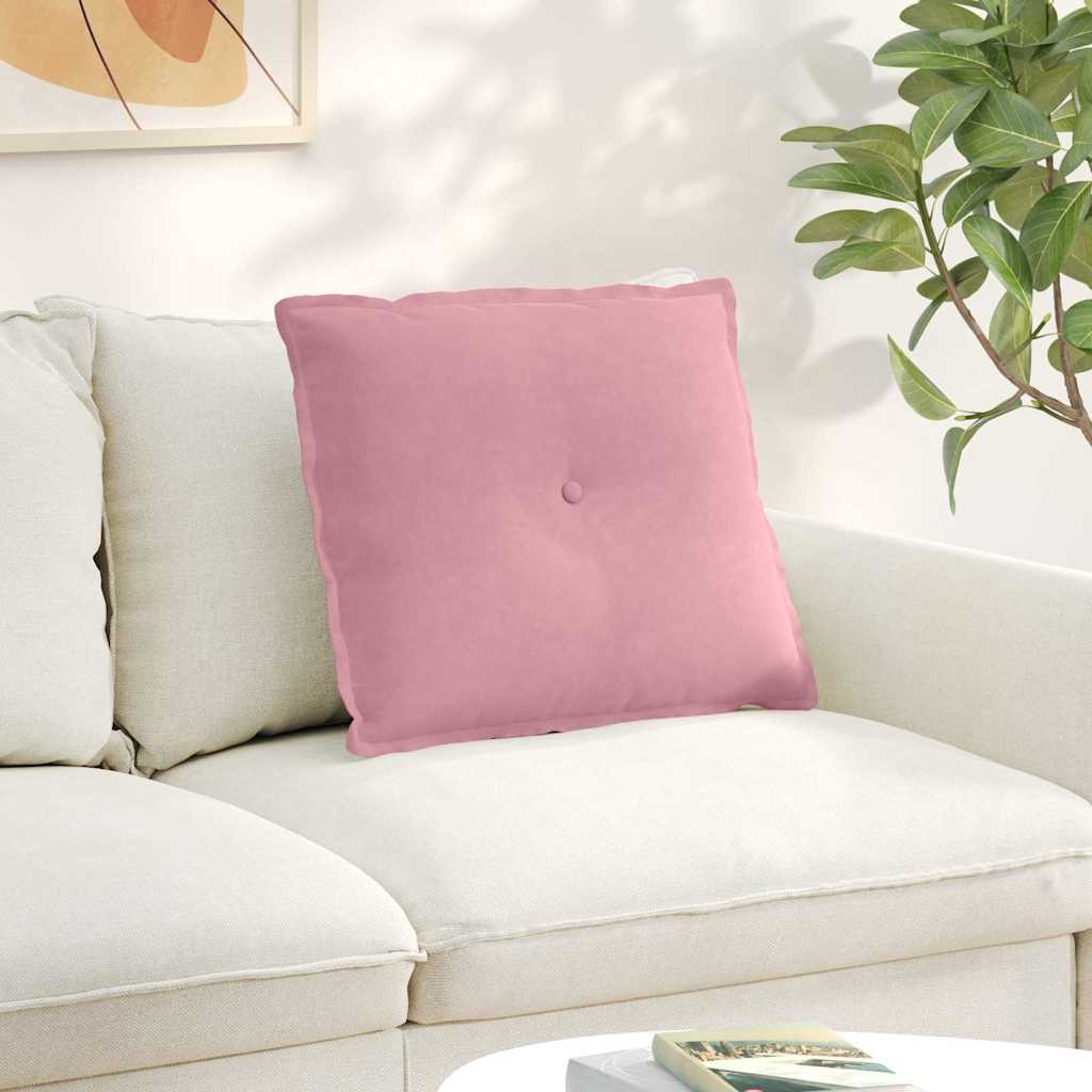 Vidaxl rugkussen roze 60 x 50 x 19 cm katoen stof