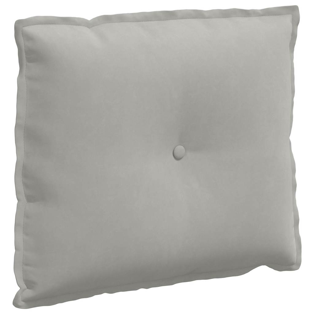 Vidaxl rugkussen lichtgrijs 60 x 50 x 19 cm microvezel stof