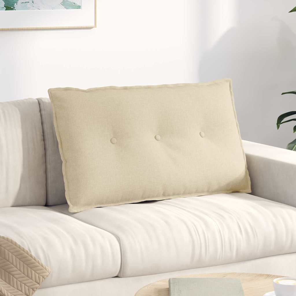Vidaxl rugkussen crème 80 x 50 x 19 cm stof