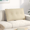 Vidaxl rugkussen crème 80 x 50 x 19 cm stof