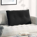 Vidaxl rugkussen zwart 80 x 50 cm cordstof