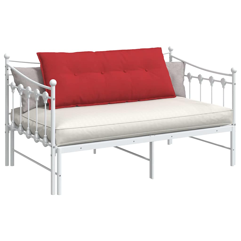 Vidaxl rugkussen rood 120 x 50 x 19 cm stof