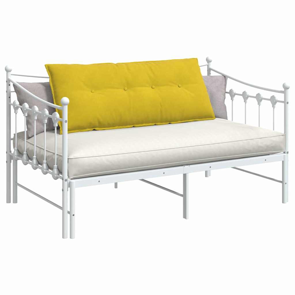 Vidaxl rugkussen geel 120 x 50 x 19 cm katoen stof