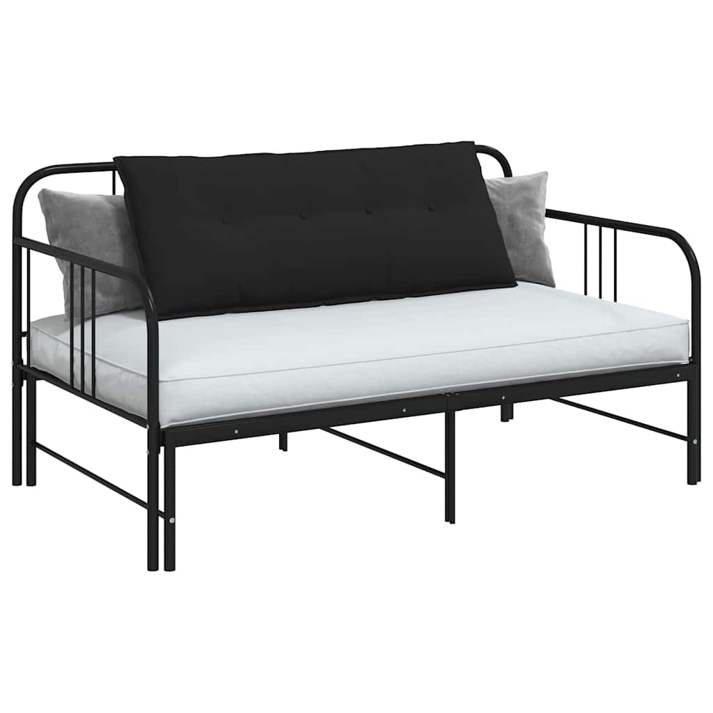Vidaxl rugkussen zwart 120 x 50 x 19 cm microvezel stof