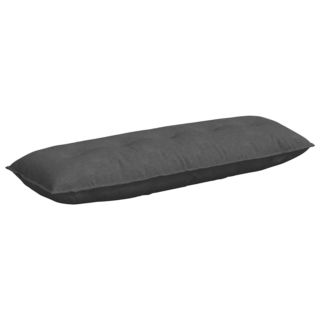 Vidaxl rugkussen donkergrijs 140 x 50 x 19 cm katoen stof