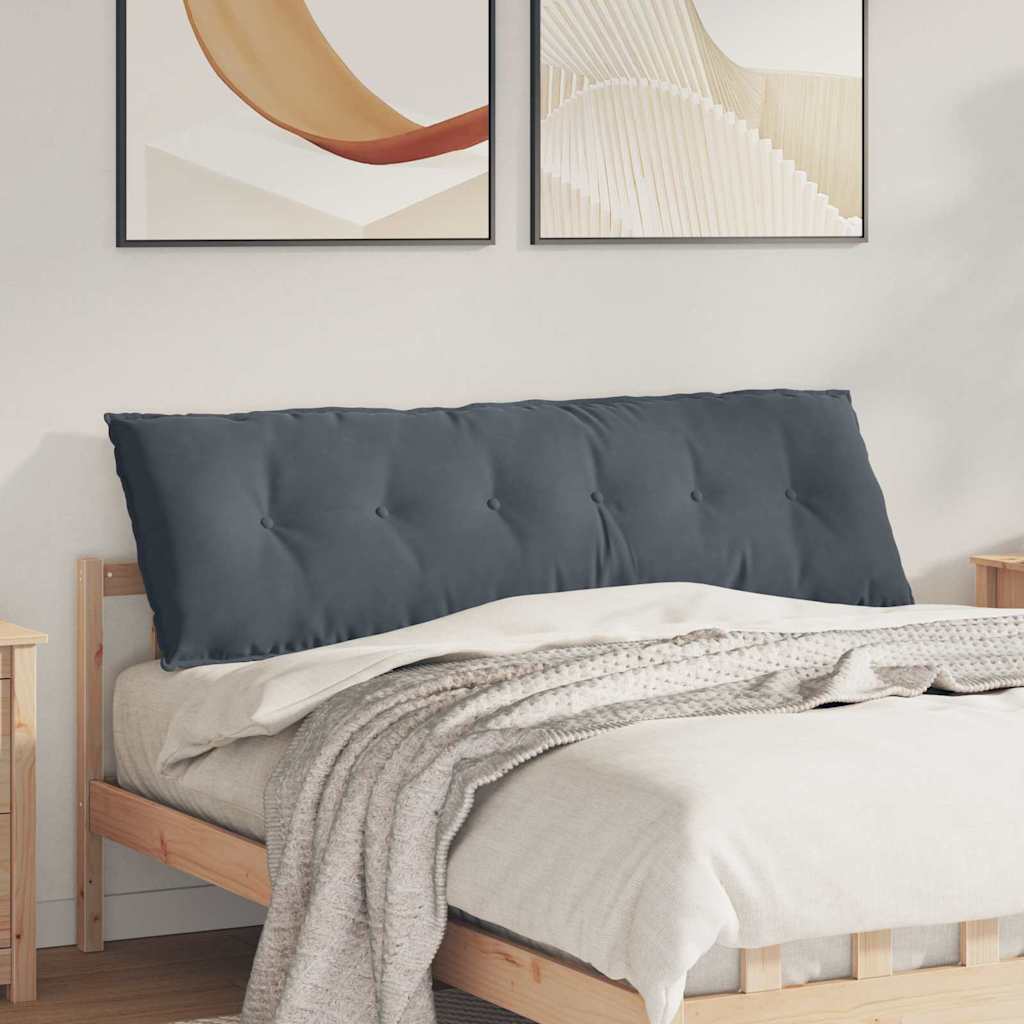 Vidaxl rugkussen donkergrijs 160 x 50 cm cordstof