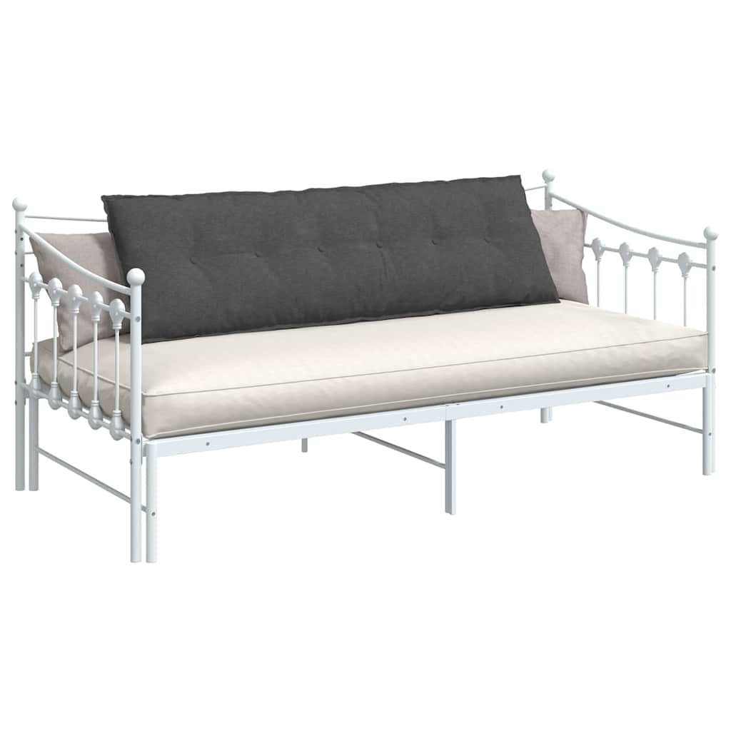 Vidaxl rugkussen donkergrijs 160 x 50 x 19 cm katoen stof