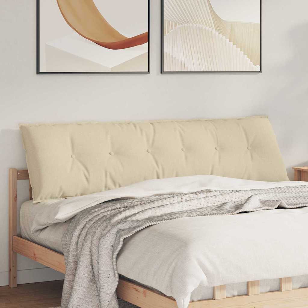 Vidaxl rugkussen crème 180 x 50 x 19 cm stof