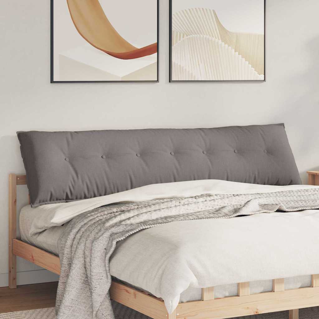 Vidaxl rugkussen taupe 200 x 50 x 19 cm stof
