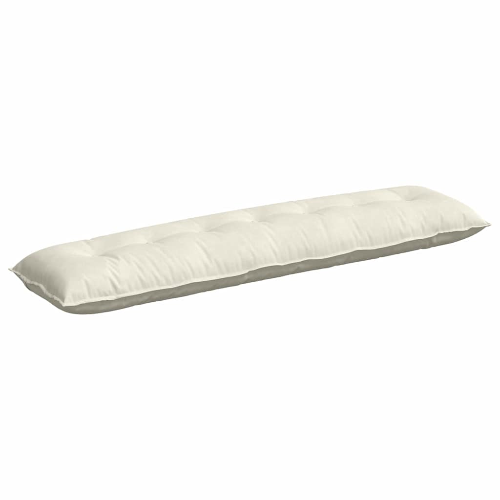 Vidaxl rugkussen crème 200 x 50 cm cordstof