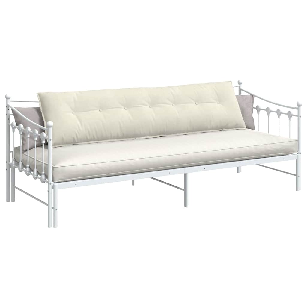 Vidaxl rugkussen crème 200 x 50 cm cordstof