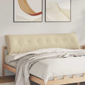 Vidaxl rugkussen crème 200 x 50 cm microvezel stof