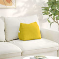 Vidaxl rugkussen geel 45 x 20 x 35 cm cordstof