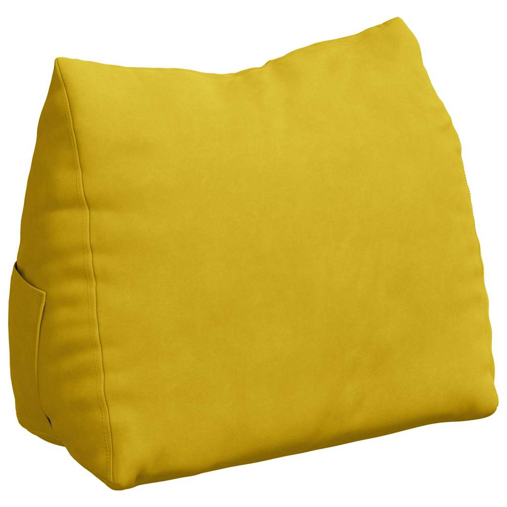 Vidaxl rugkussen geel 45 x 35 x 20 cm katoen stof