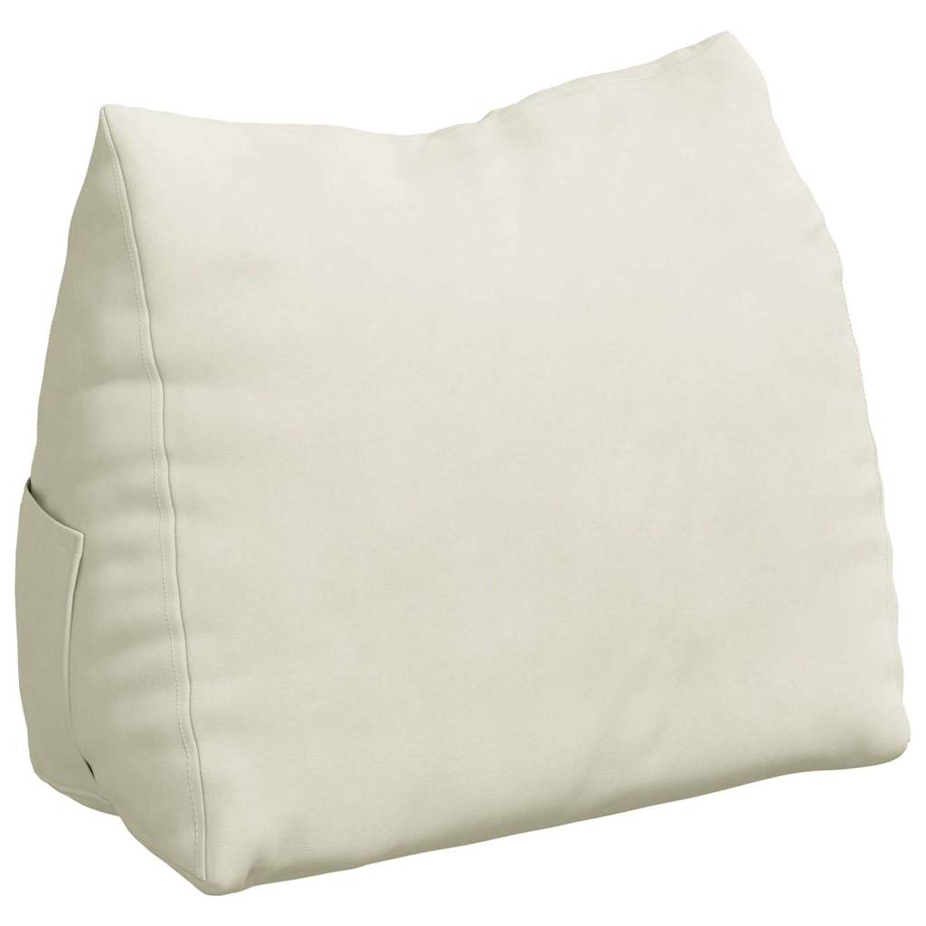 Vidaxl rugkussen crème 45 x 20 x 35 cm cordstof