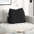 Vidaxl rugkussen zwart 60 x 20 x 50 cm stof