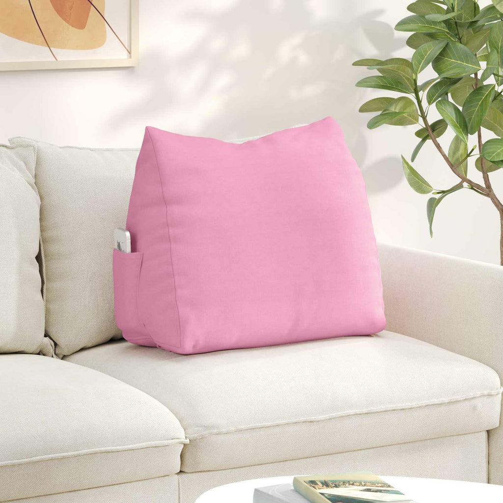Vidaxl rugkussen roze 60 x 50 x 20 cm stof