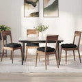 Vidaxl zitkussens 4 st stof zwart 45 x 45 x 12 cm