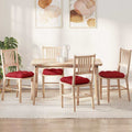 Vidaxl zitkussens 4 pcs rood 45 x 45 x 12 cm stof