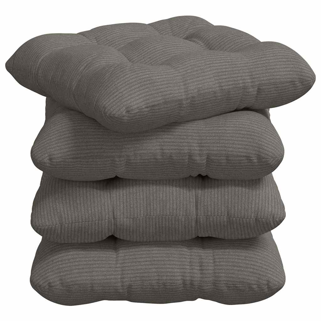 Vidaxl zitkussens 4 pcs lichtgrijs 45 x 45 cm katoen stof