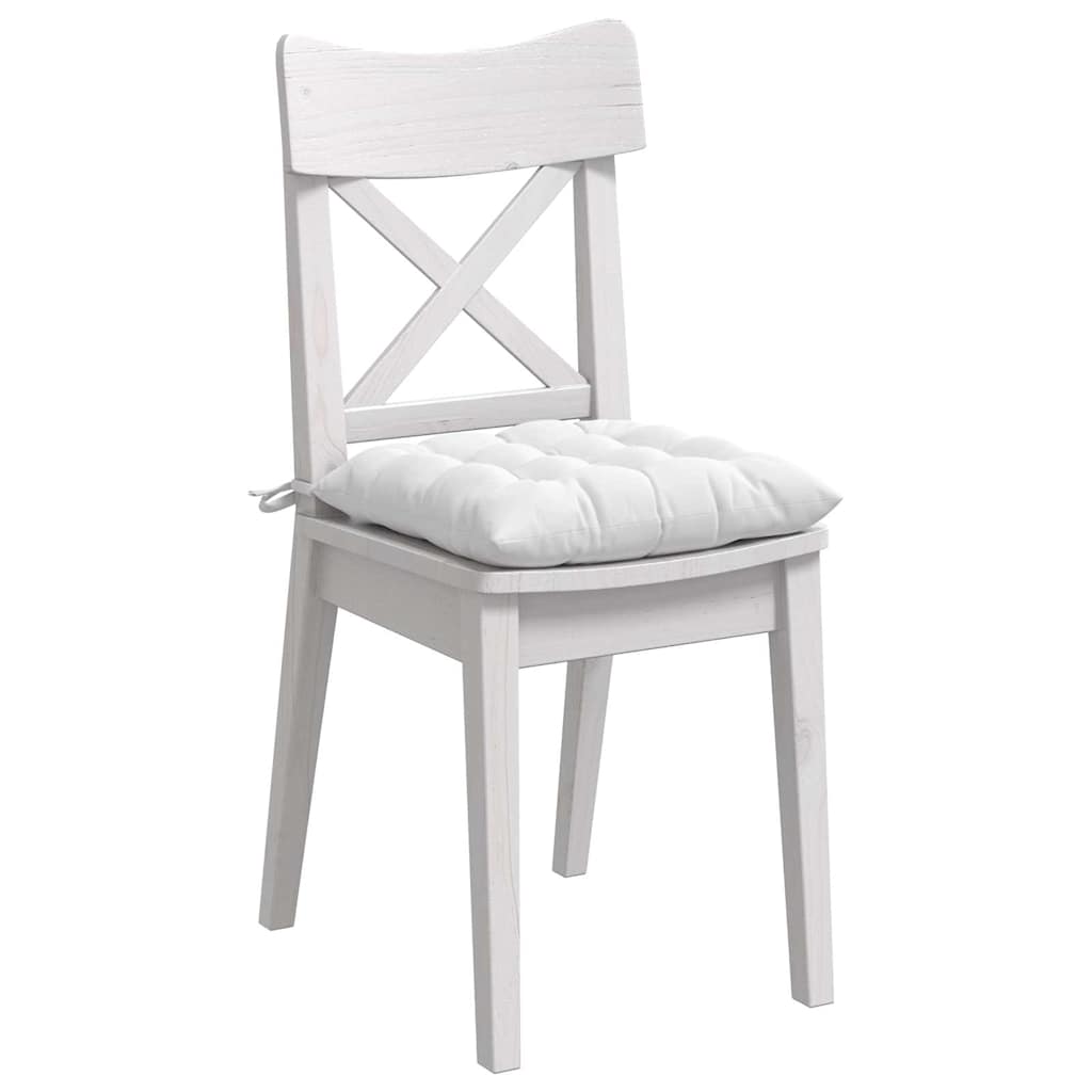 Vidaxl zitkussens 4 st stof wit 40 x 40 x 6 cm