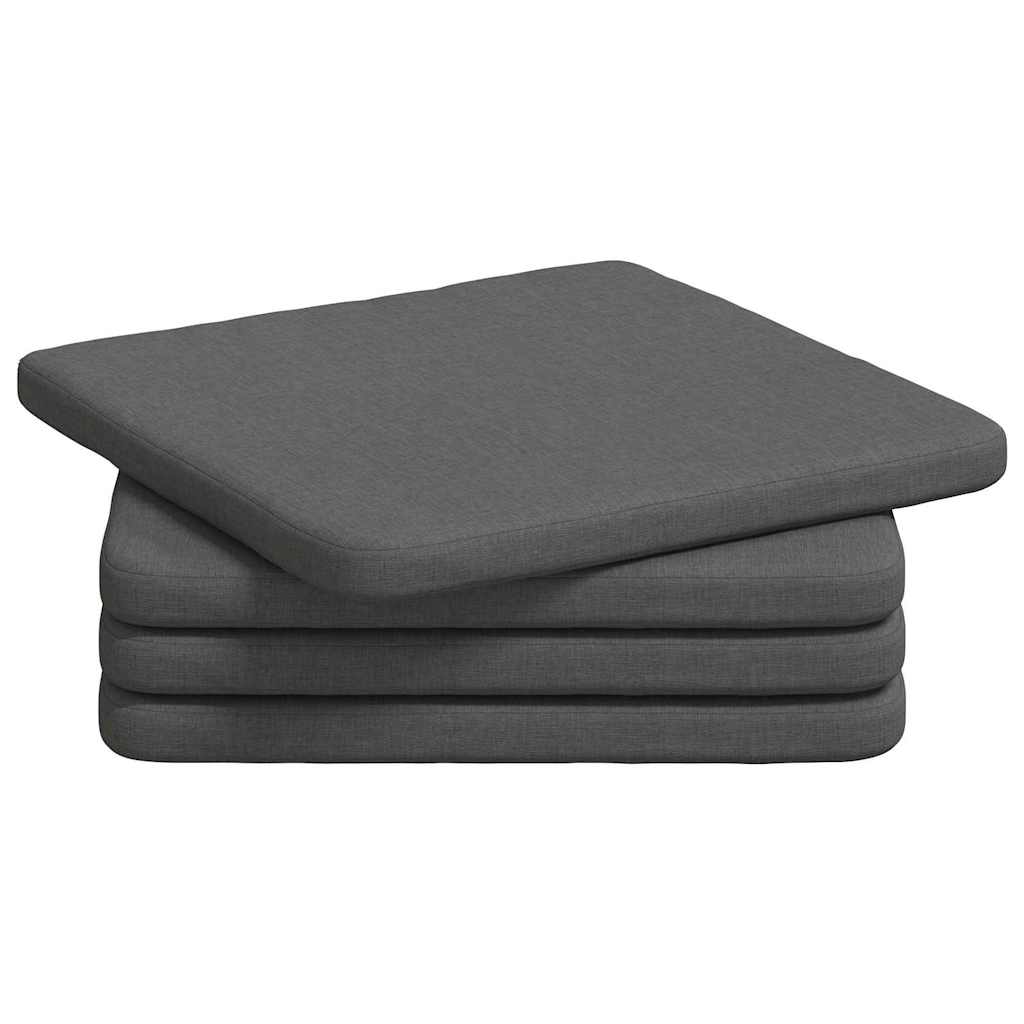 Vidaxl zitkussens 4 pcs donkergrijs 40 x 40 x 3 cm stof